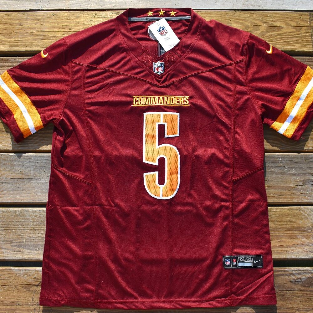 New! Jayden Daniels Washington Commanders Maroon Football Jersey Adult Men Sizes - Picture 2 of 2